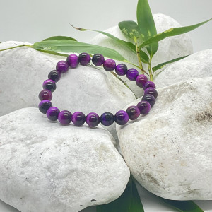 Bracelet Œil de tigre violet